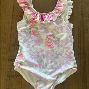 LoveShackFancy Pastel Floral Swimsuit girls 7-8